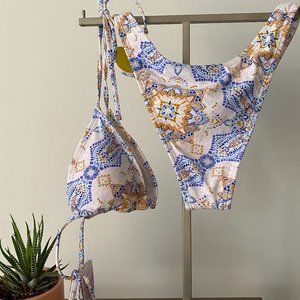 Forever 21 Paisley Triangle Bikini, Size S